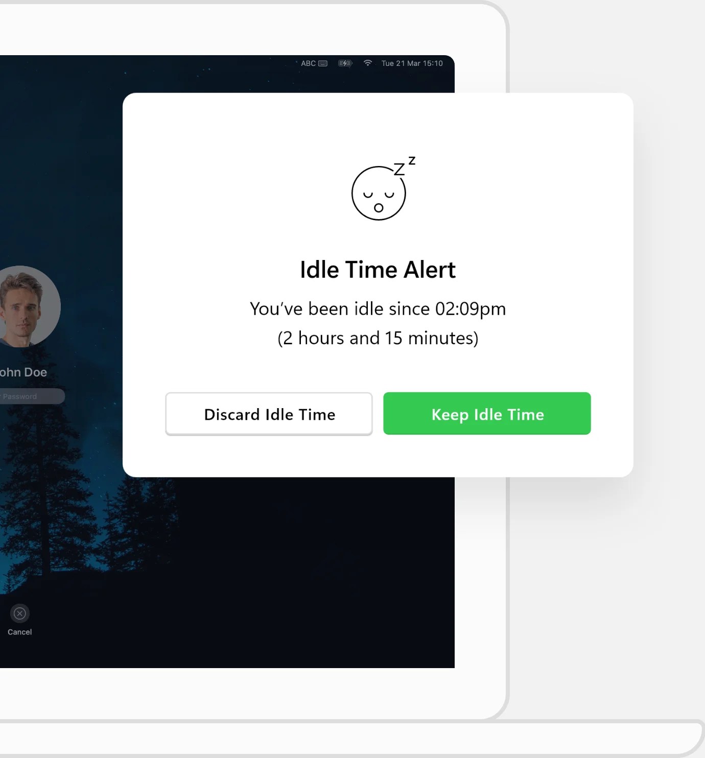 Automatic time tracker, stopwatch, and Pomodoro tracker for your MAC, Windows, or Linux machine.