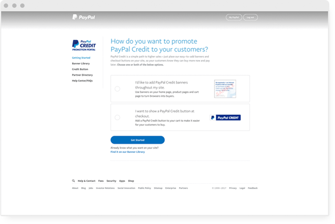 PayPal Credit Promotion Portal