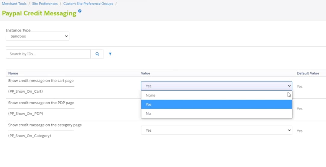 Enable Pay Later messaging on Salesforce Commerce Cloud