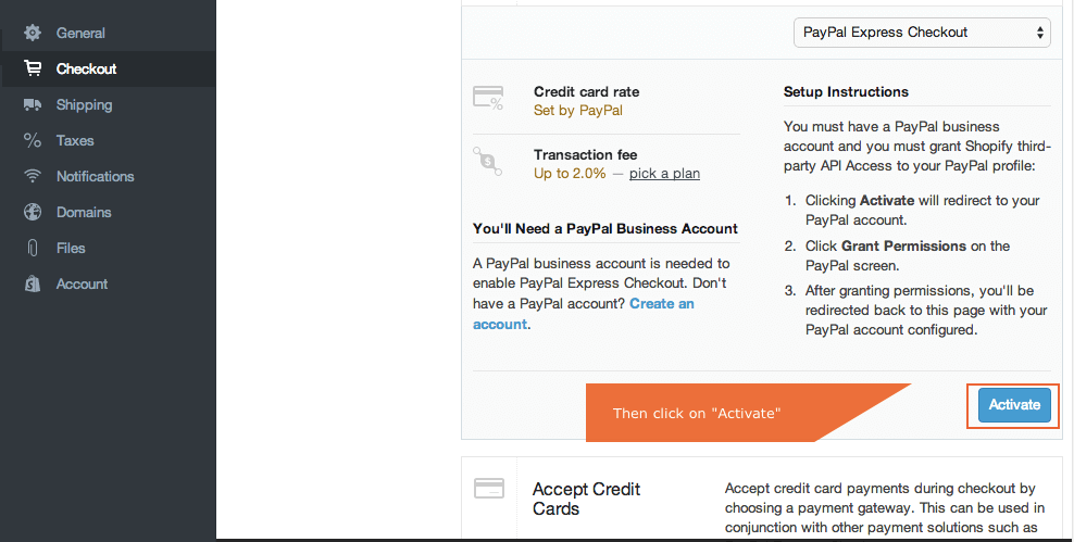 PayPal Shopify_set up PayPal payment platform PayPal