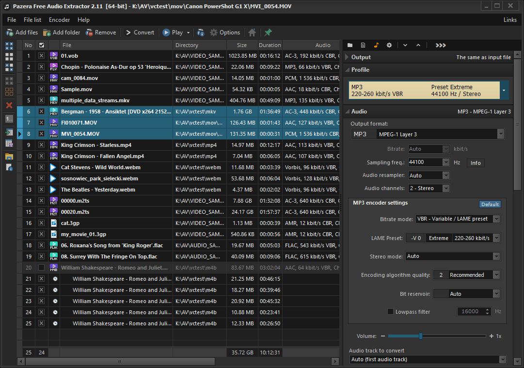 Pazera Free Audio Extractor Free audio converter
