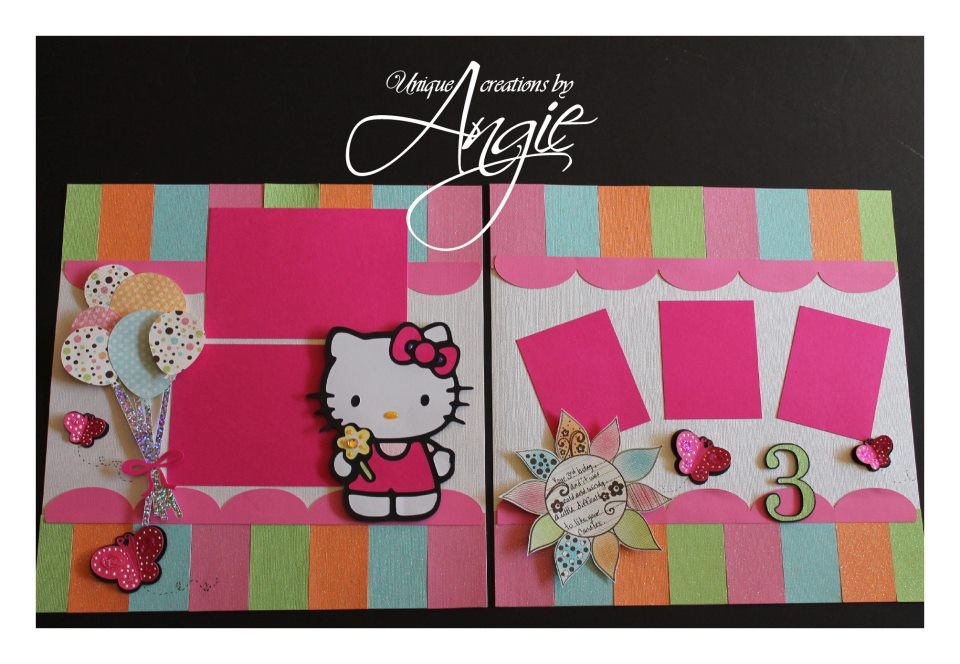 Hello kitty scrapbook page Pazzles Albums