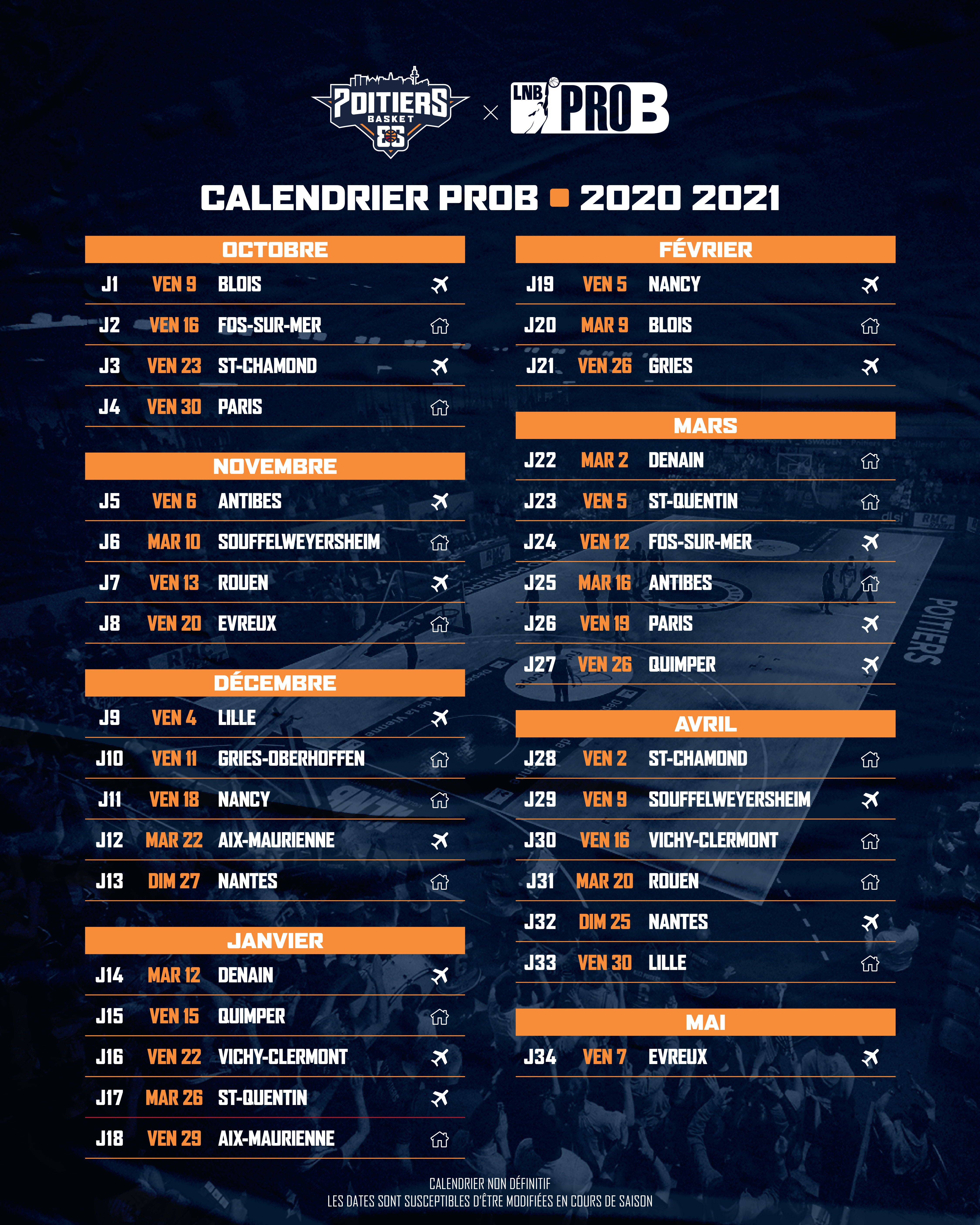Calendrier Pro B 2023 Le Calendrier De La Saison 2020-2021 Dévoilé - Pb86
