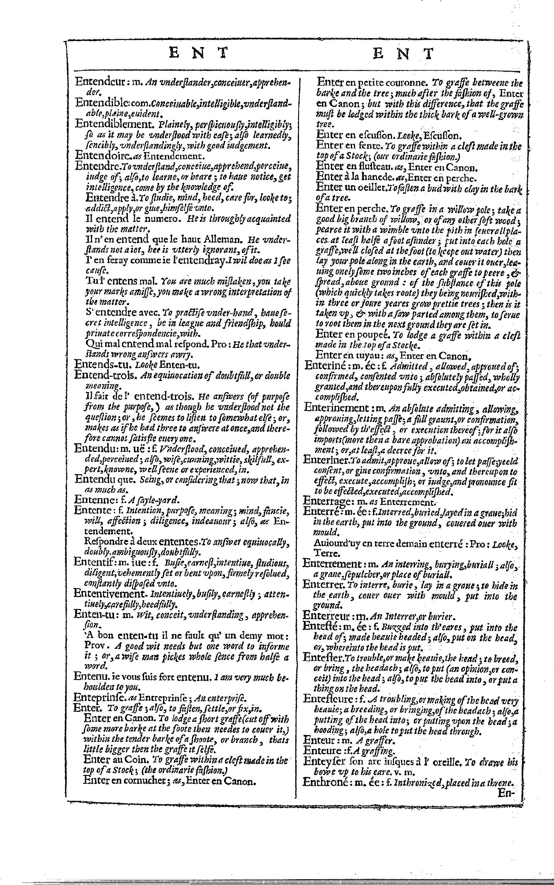 Cotgrave's 1611 French/English Dictionary