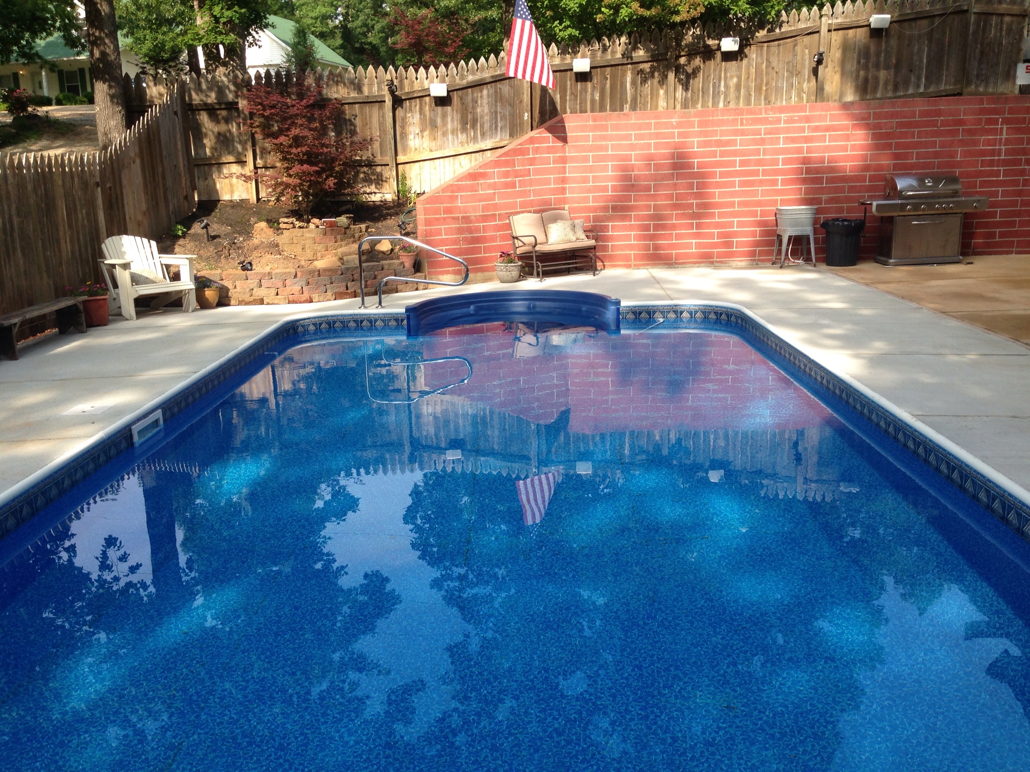 Rectangle inground swimming pool