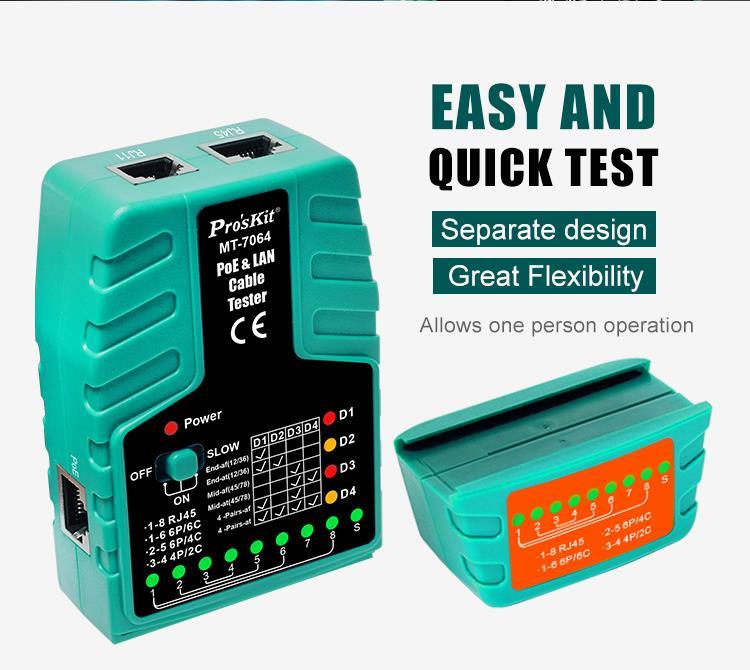Buy the ProsKit MT7064 PoE & LAN Cable Tester ( MT7064SH ) online