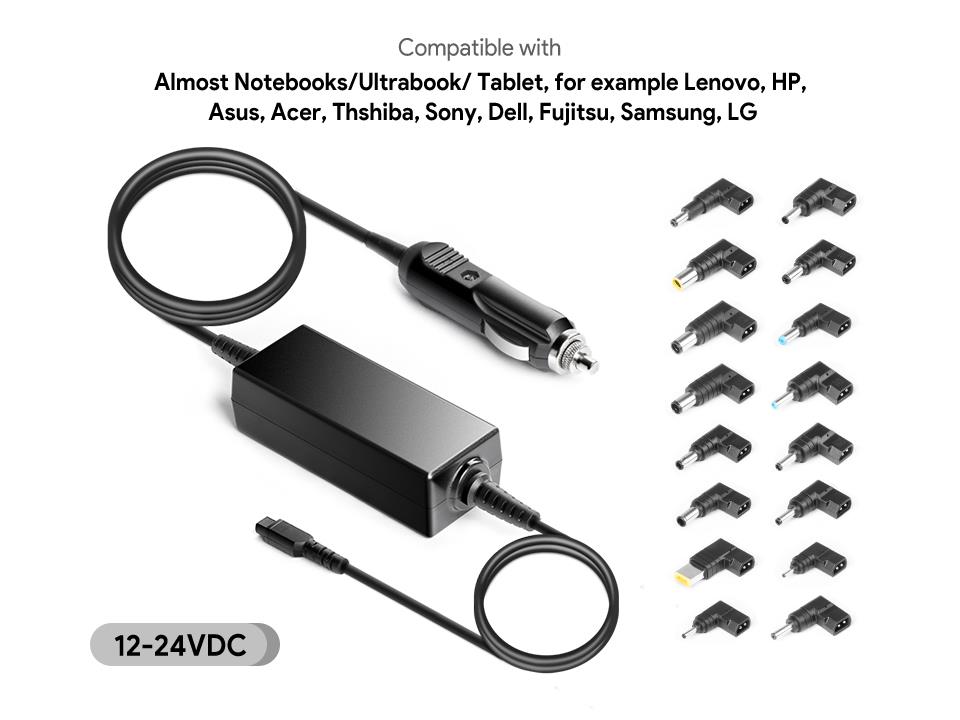 Buy the KFD 100W Universal Laptop Car Charger 1224V 18.5V20V