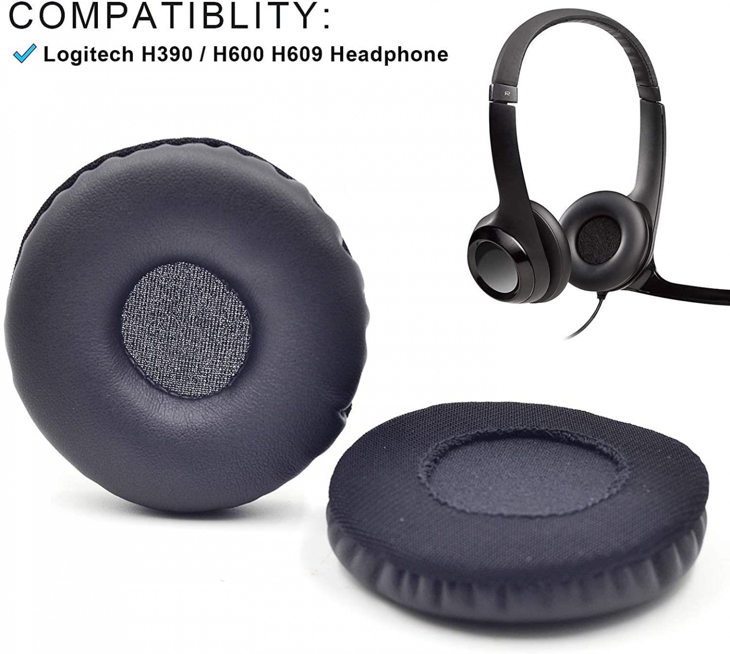 Buy the Replacement Logitech H600/H390 Headset Cushions Ear Pads