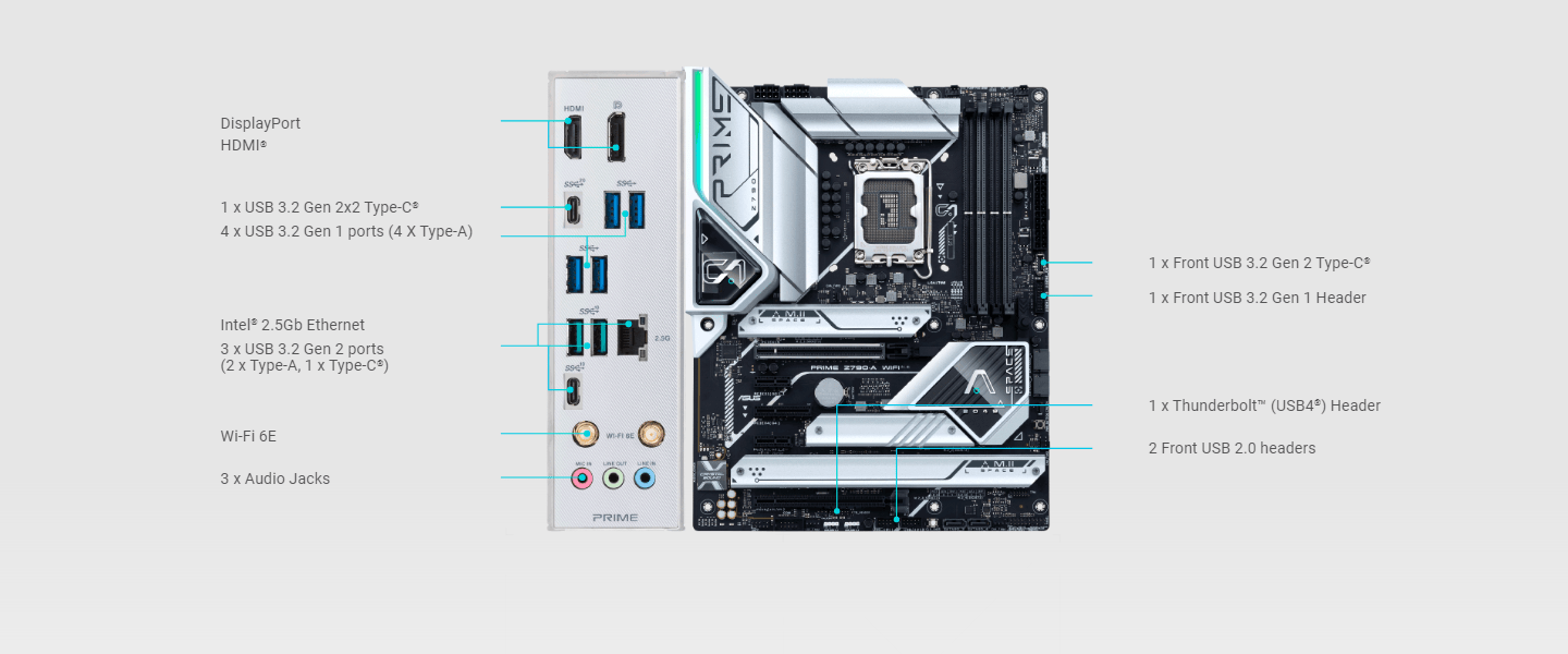 Buy the ASUS PRIME Z790-A WIFI-CSM ATX Motherboard Intel Socket LGA1700