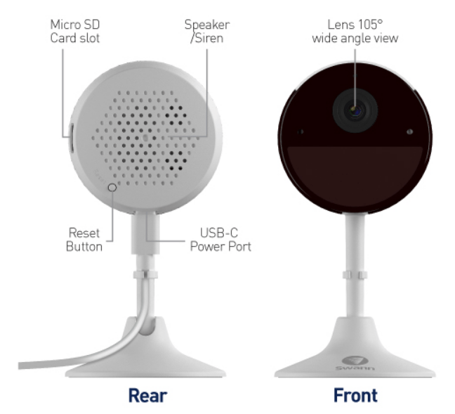 Buy the Swann 2K/4MP Quad HD Indoor WiFi Camera ( SWIFI2KICAMAU