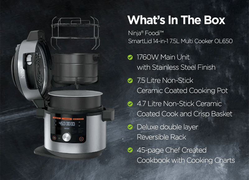 Buy the Ninja Foodi OL650 14 in One SmartLid Multi Cooker Innovative