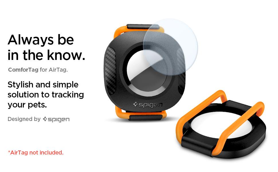 Buy the Spigen Apple AirTag ComforTag Pet Collar Black, Extra Durable