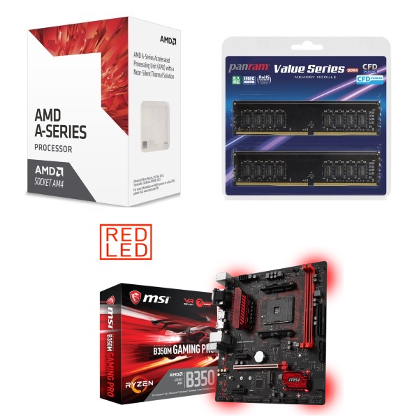 セット商品 AMD A12 9800E+DDR42400 4GB×2枚+MSI B350M GAMING PRO 3点セット パソコン工房【公式通販】
