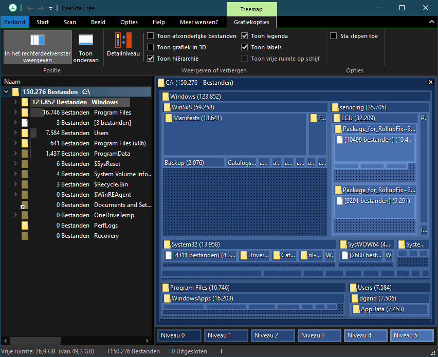 PCActive Review TreeSize waar gaat je schijfruimte naar toe