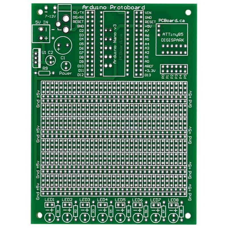 Proto Arduino Nano & ATTiny 85 Prototype Board Basic Kit PCBoard