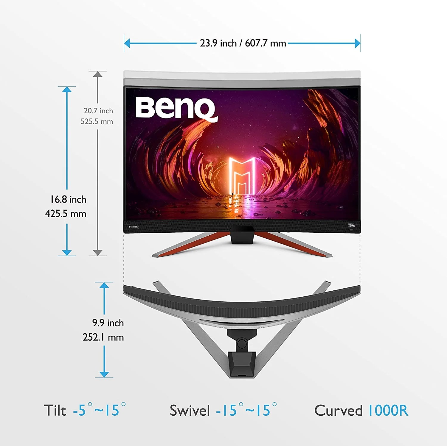 BenQ MOBIUZ 27inch EX2710R CURVED GAMING MONITOR PCB