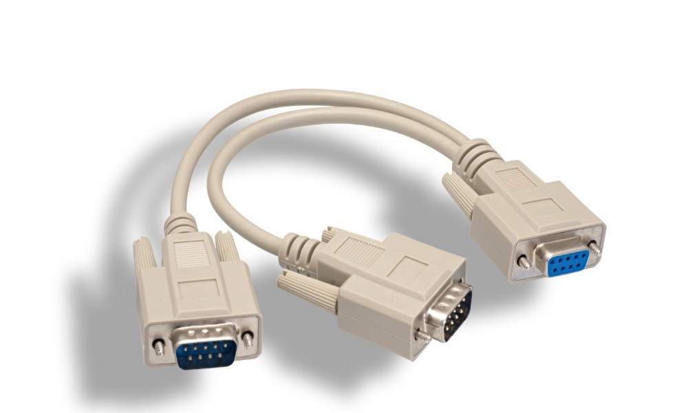 1ft DB9 Female to 2 Male Serial RS232 Splitter Cable PC Cables Search