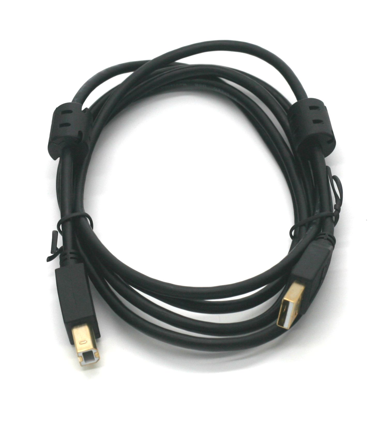 USB 2.0 Cable 6FT Dual Ferrite Chokes Black A B U023 006 USA PC