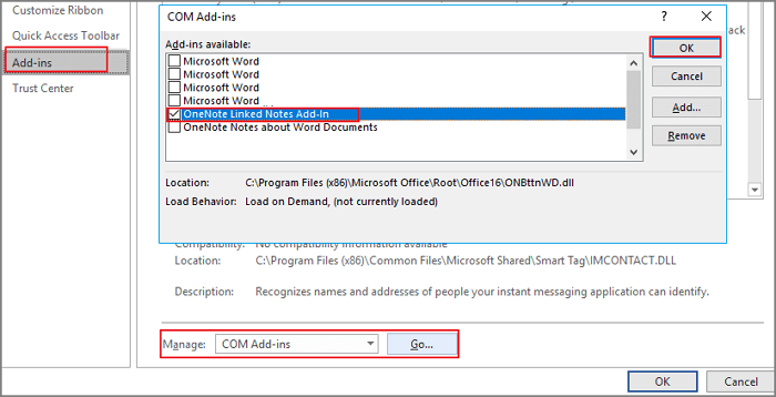 Word add-in, disabled or enabled Alfasoft Support