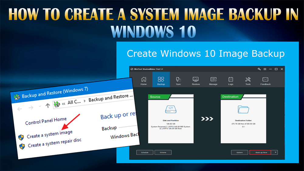 How to Create a System Image Backup in Windows 10