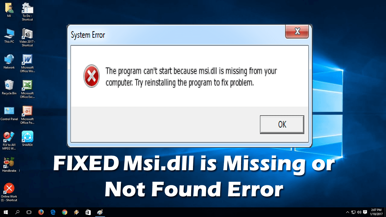 [SOLVED] Msi.dll is Missing or Not Found Error on Windows 10/8 & 7