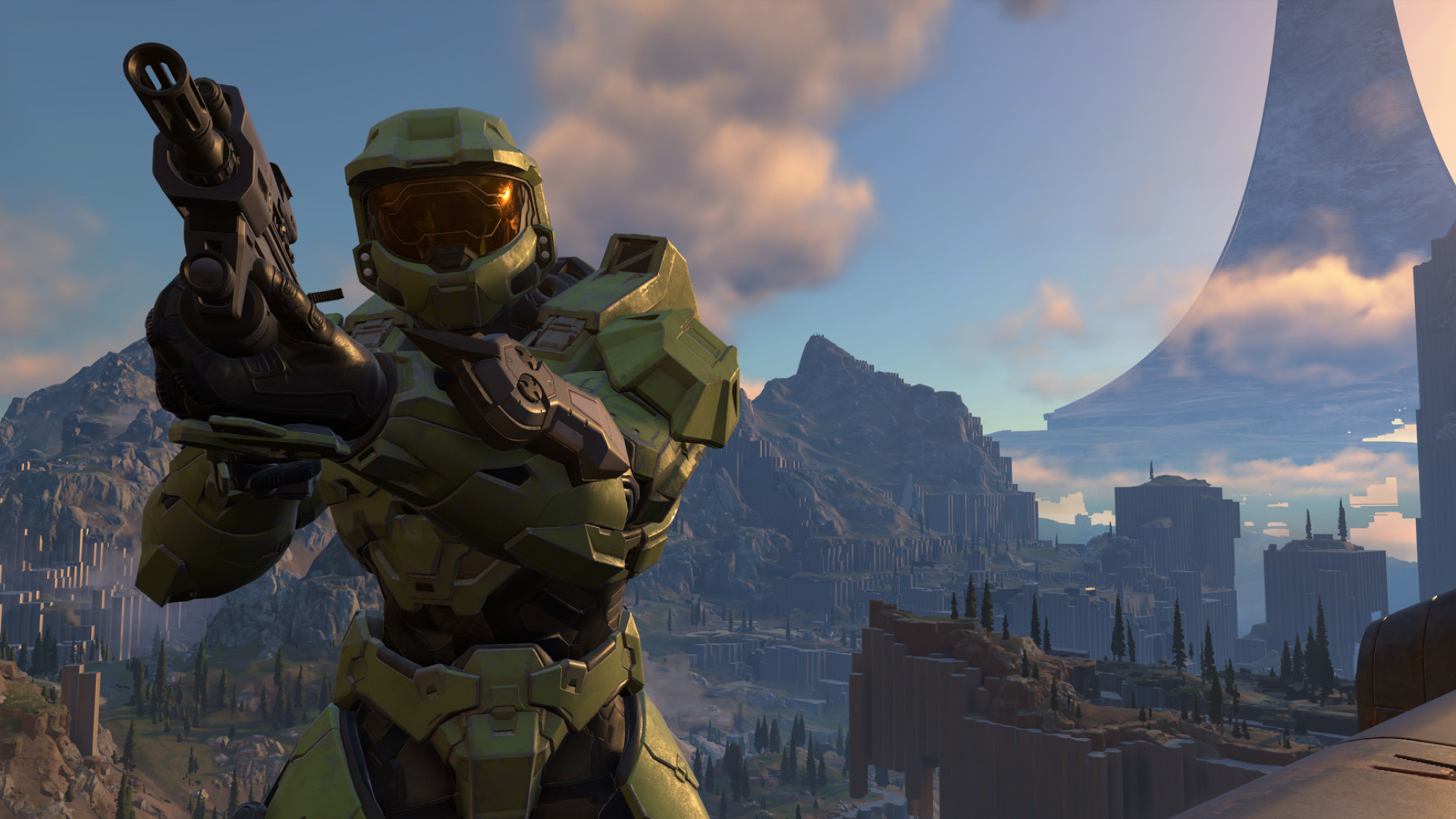 Halo Infinite is “somewhere in between” an open world and Halo Infinite is “somewhere in between” an open world and