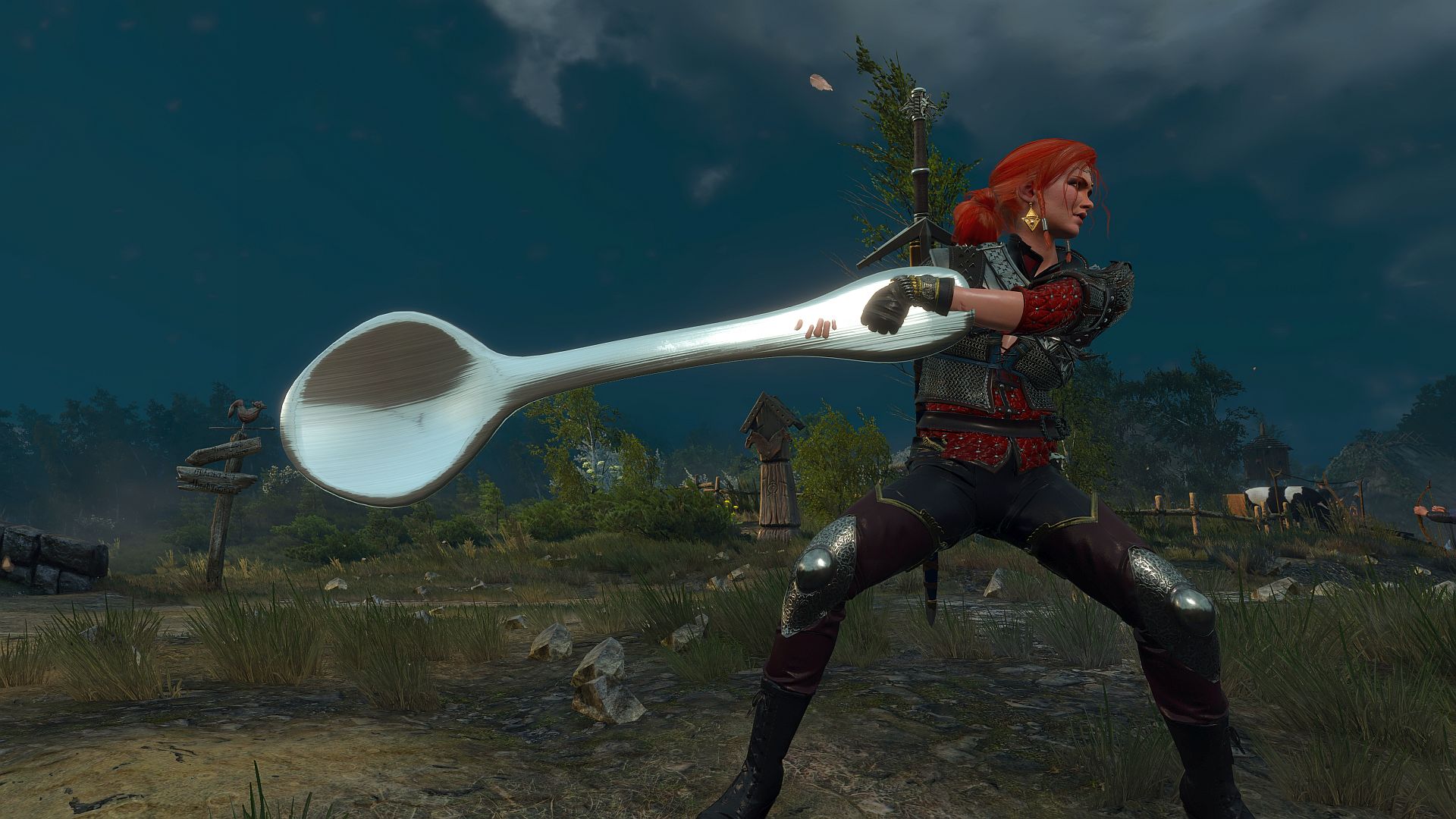 This The Witcher 3 mod lets you wield a large spoon”, and it