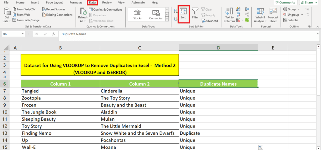 How to remove duplicates using VLOOKUP in Excel - 3 easy methods - PC Guide
