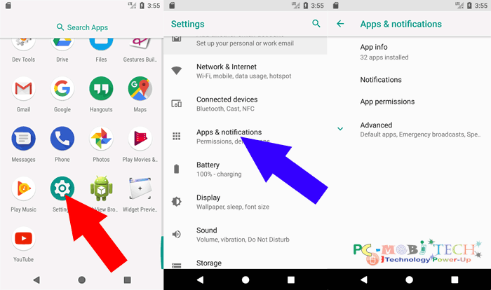 Apps & Notifications Manager on Android Oreo 8.0 (Insight Options).
