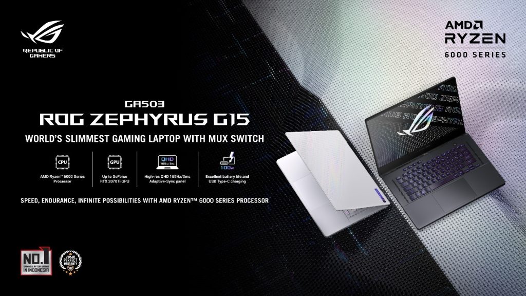 ROG Zephyrus G15, Laptop Stylish untuk Gamer dan Konten Kreator ROG