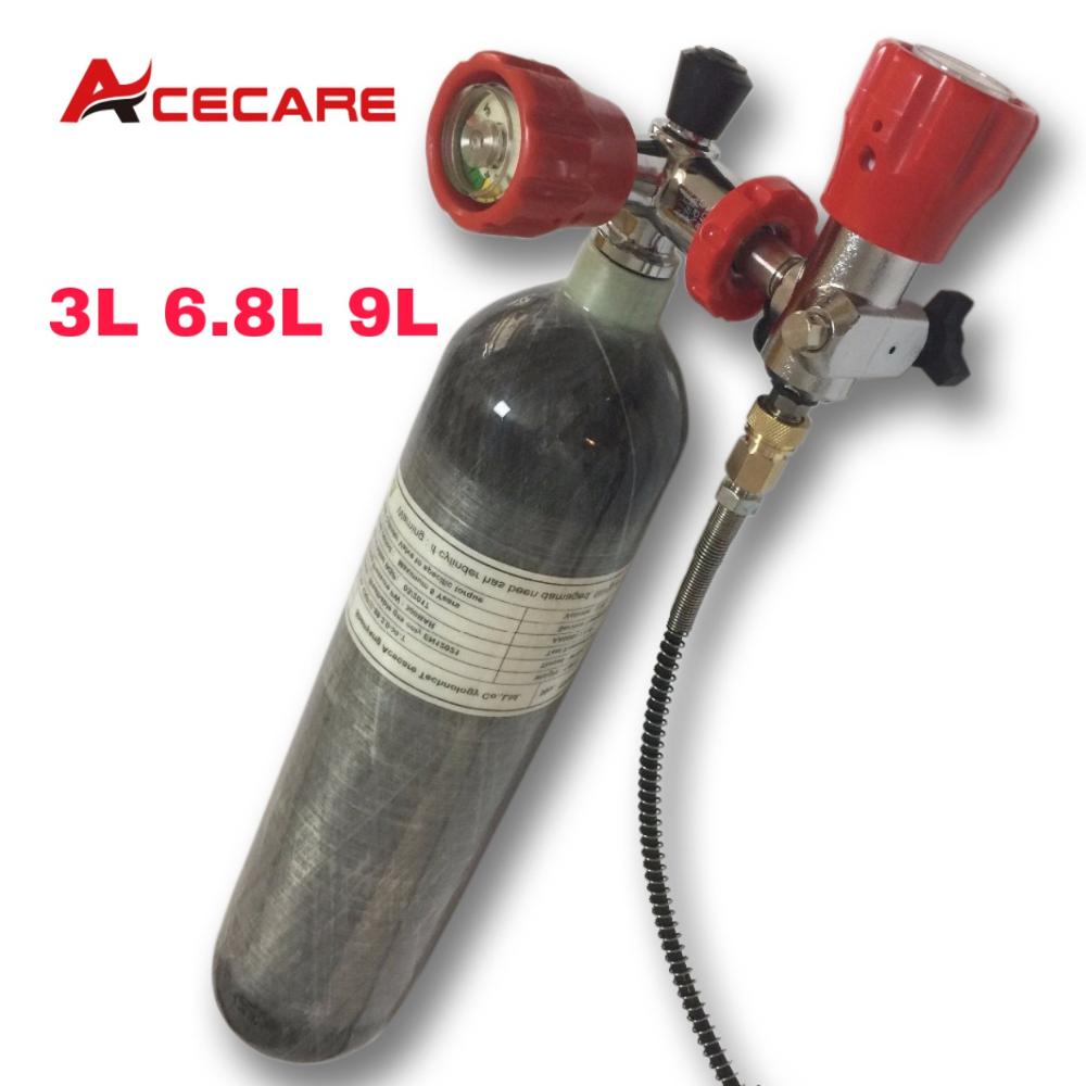 Acecare 3L/6.8L/9L CE Carbon Fiber Pcp scuba Tank 4500psi PCP Mart
