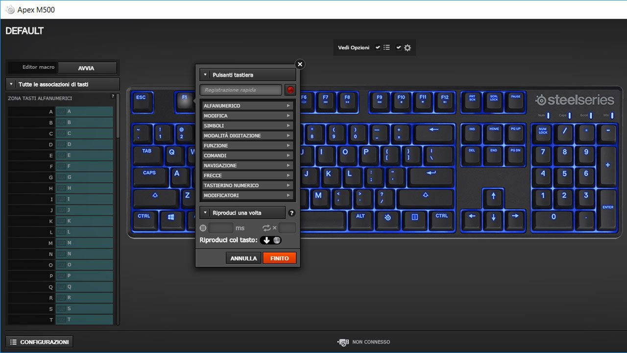 SteelSeries Apex M500 PC Professionale