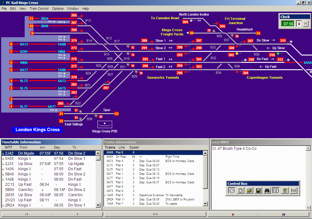 PCRail Simulations