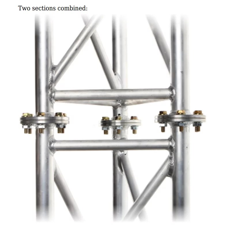 Light aluminum antenna masts/towers, lattice construction