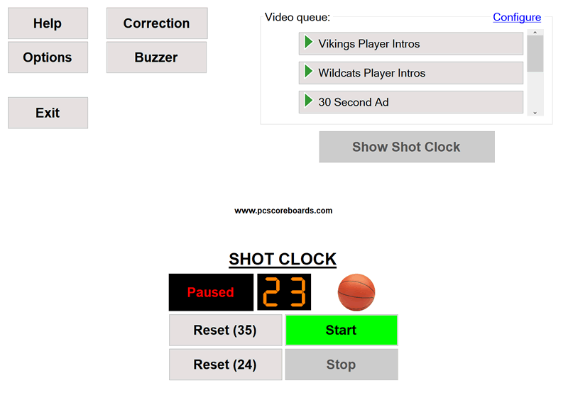 Shot Clock Software Standard v3 Turn Your TV Into A Scoreboard!