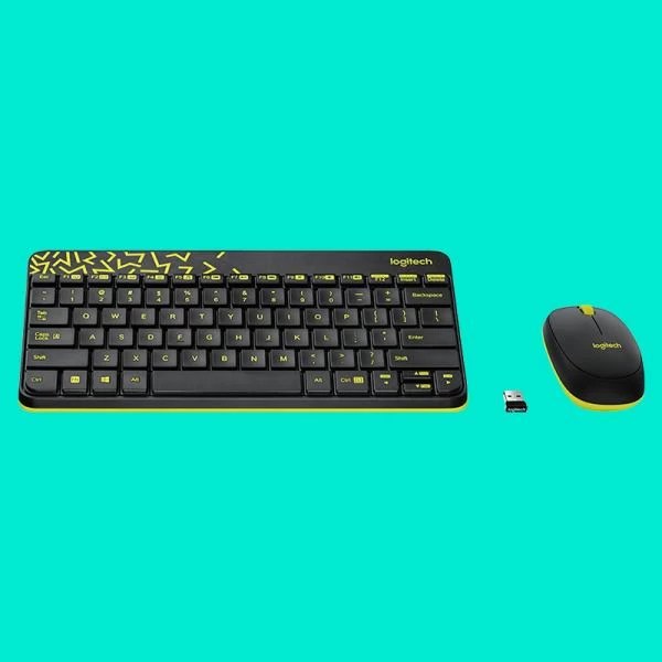 Logitech MK240 Nano Wireless Keyboard & Mouse Combo Yellow