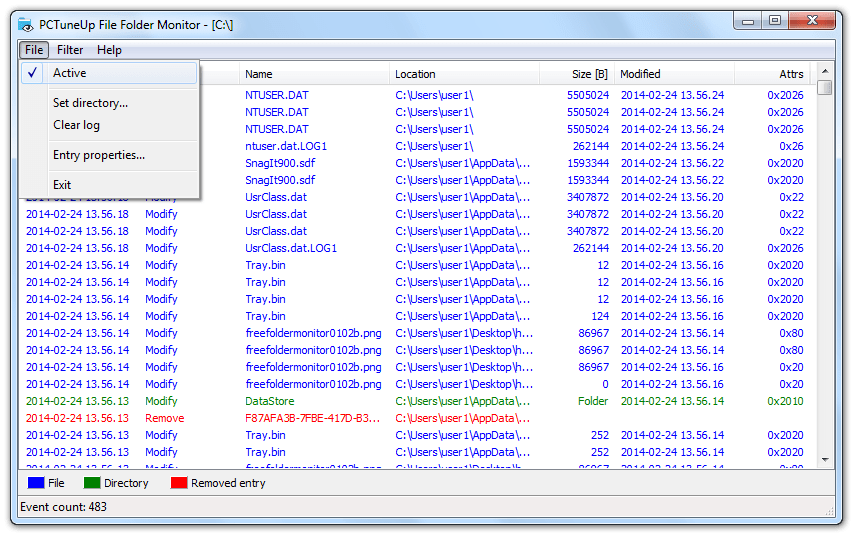 PCTuneUp Free Folder Monitor Free File Monitor Software Free File