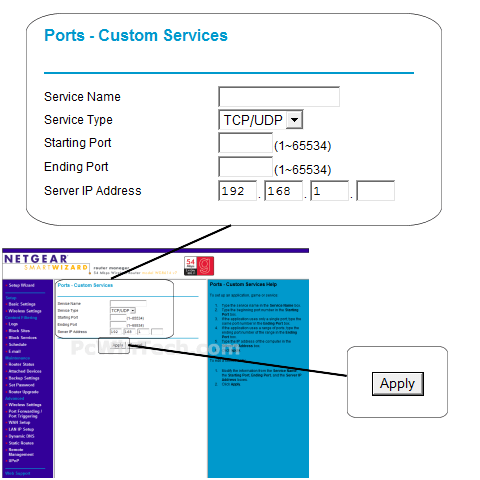Port Forwarding - Netgear - WGR614 v9 (Netgear Firmware) | PcWinTech.com™