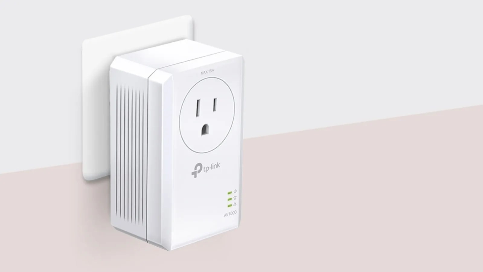 This  powerline adapter kit turns any wall outlet into an Ethernet port