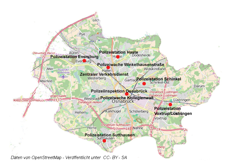 Ihre Polizei in der Stadt und im Landkreis Osnabrück Polizeidirektion
