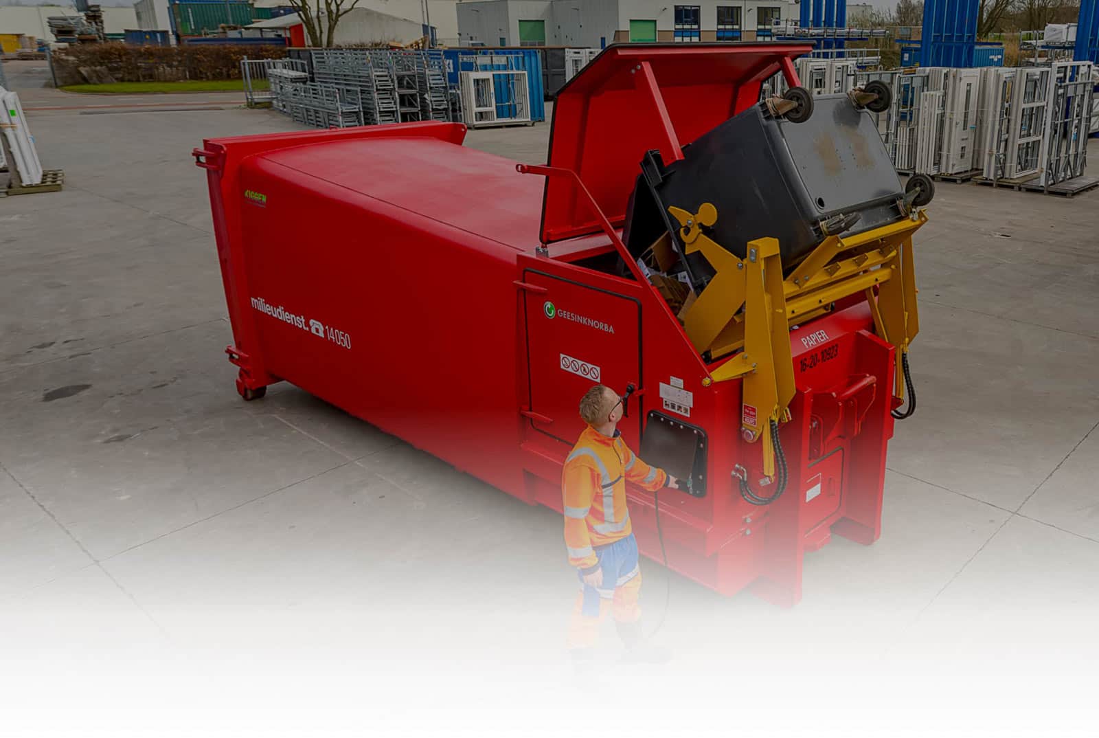 Wheelie Bin Compactor Dry Waste Applications PDE