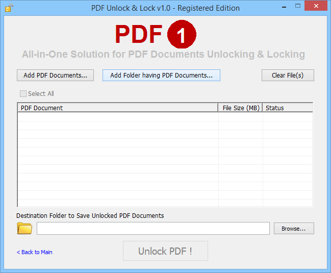 PDF Lock Unlock Key to Unlock PDF & Lock PDF files