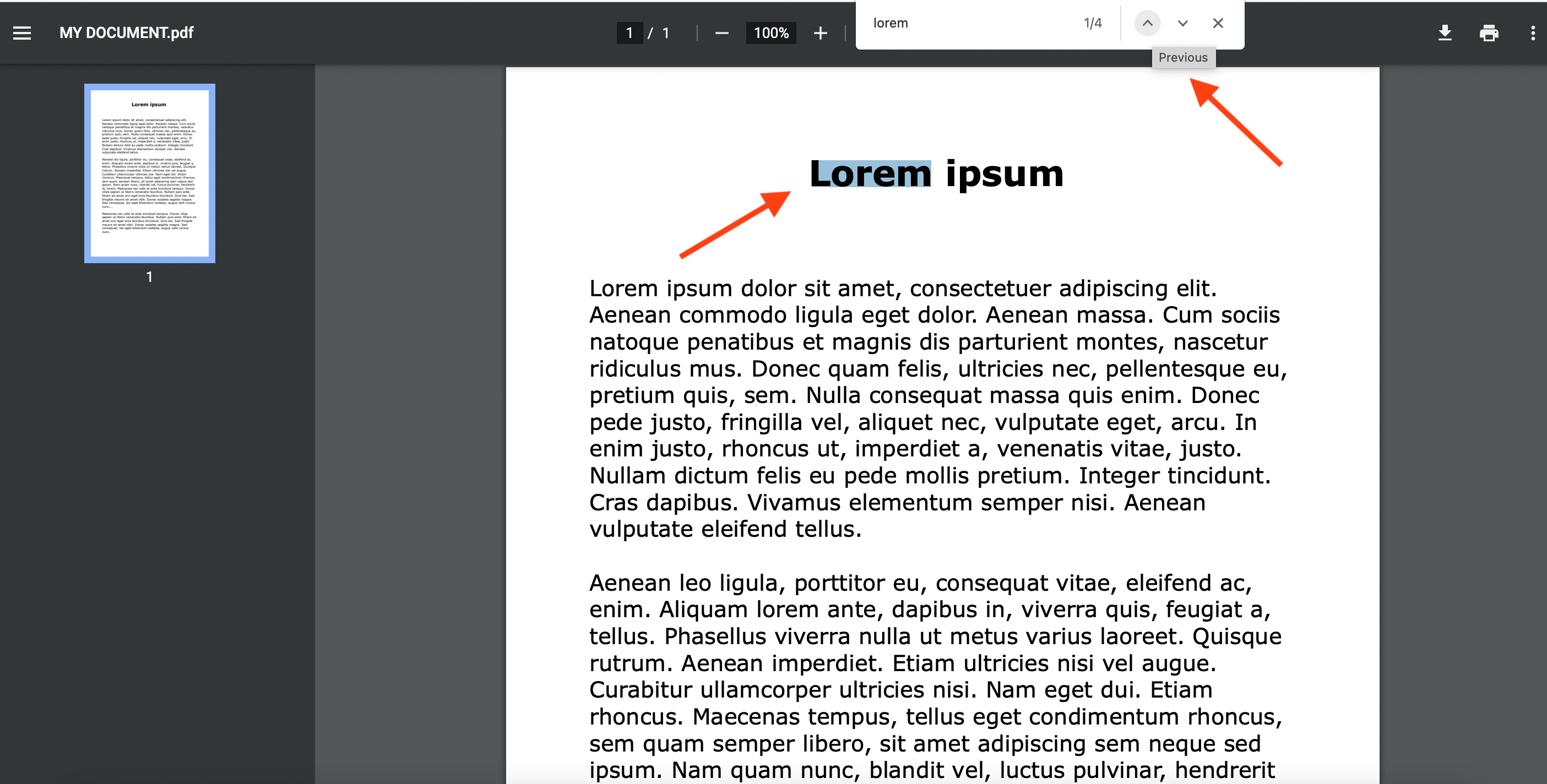 How to search for a word or phrase in a PDF?