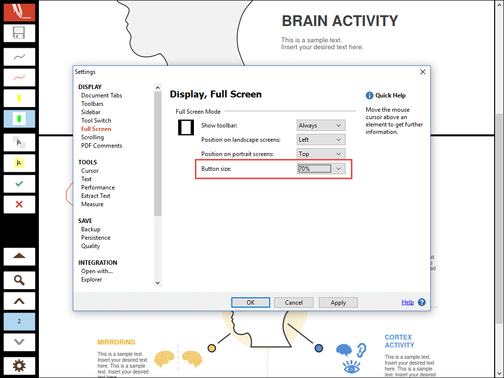 Full Screen Mode Introduction PDF Annotator