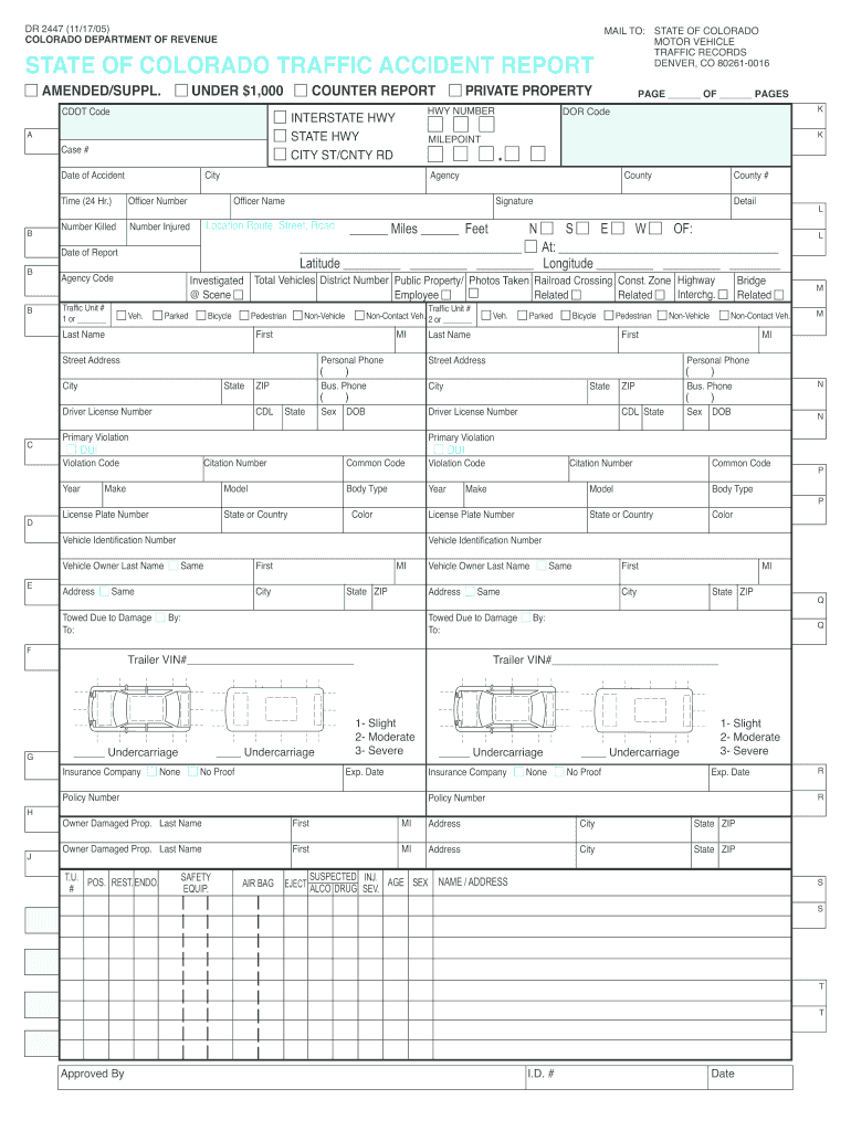 2005 Form CO DoR DR 2447 Fill Online, Printable, Fillable, Blank
