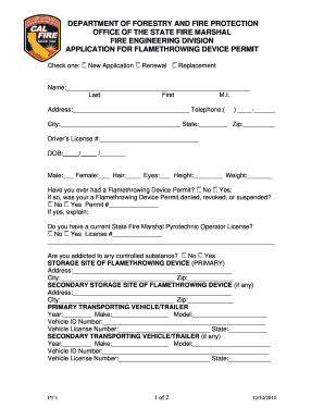 How To Get A Flamethrower Permit In California - Fill Online, Printable