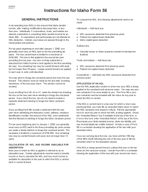 Fillable Online tax idaho idaho form 56 Fax Email Print - pdfFiller