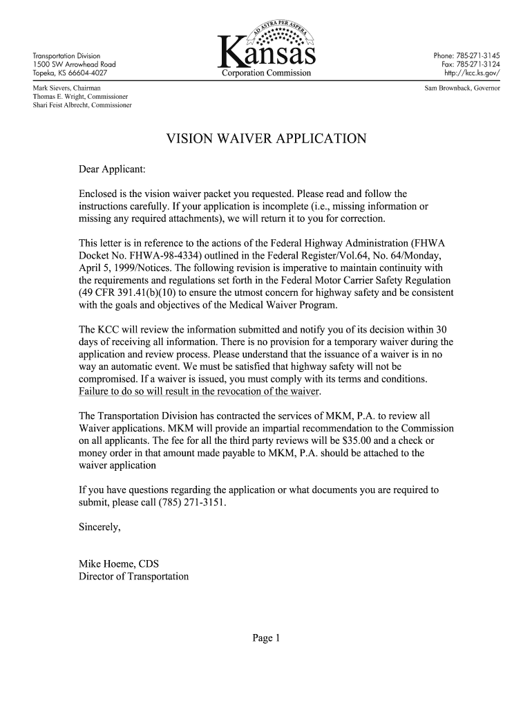 Vision Waiver Packet Fill Fill Online, Printable, Fillable, Blank