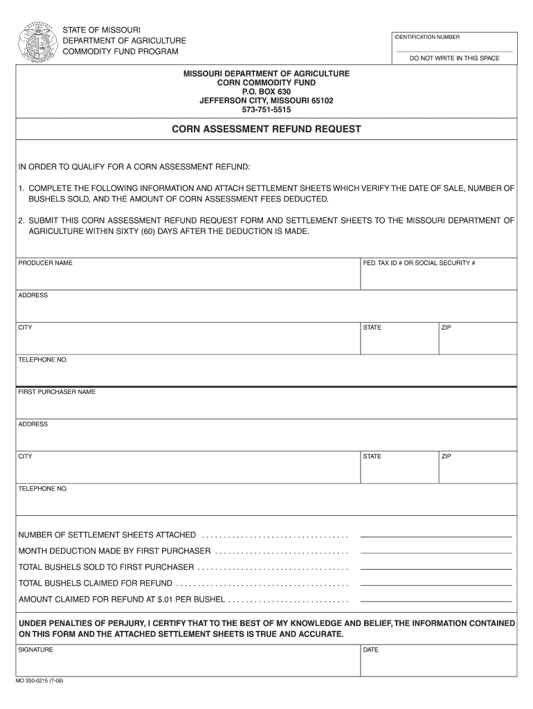 Corn Assessment 20092021 Fill and Sign Printable Template Online