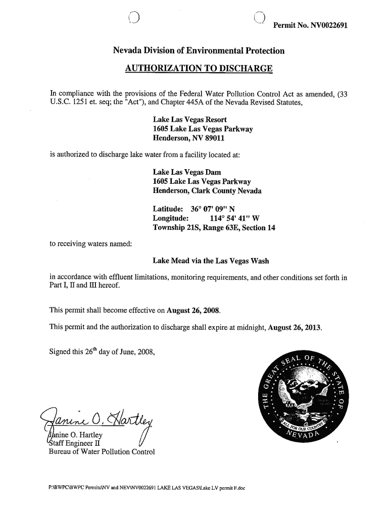 O O Nevada Division of Environmental Protection State of Nevada